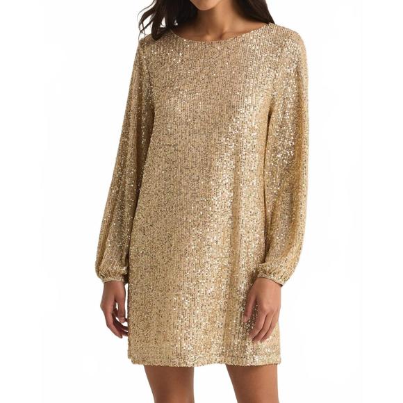 Z SUPPLY Dresses & Skirts - NEW Z SUPPLY andromeda long sleeve mini dress in champagne